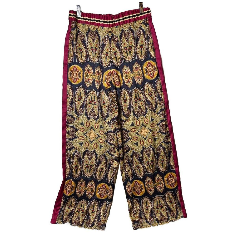 Zara Multicolor Patterned Palazzo Pants size L NWT